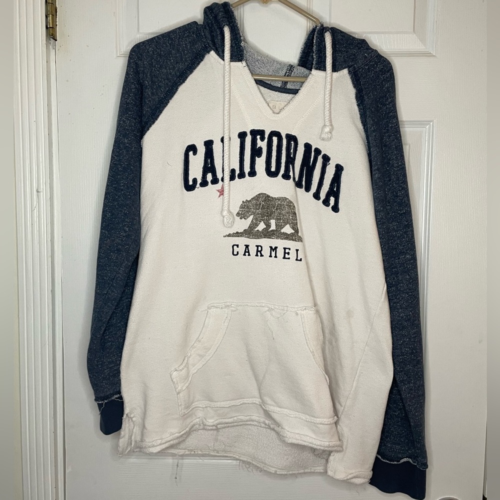 Blue 84 California Carmel Hoodie blue and white